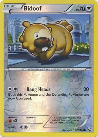 Bidoof - 106/124 - Common Reverse Holo