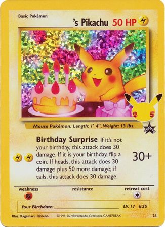 ____'s Pikachu 25th Celebrations - 24 - Holo Rare