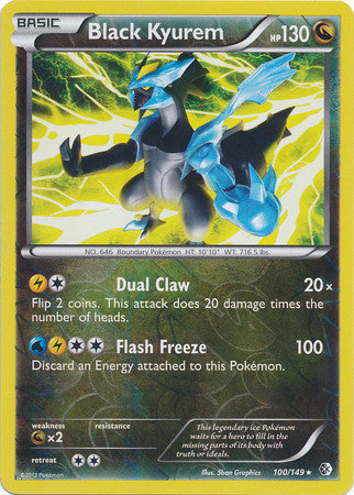 Black Kyurem - 100/149 - Rare Reverse Holo