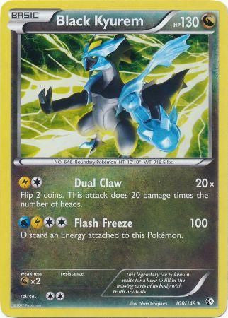 Black Kyurem - 100/149 - Rare Shattered Holo Theme Deck