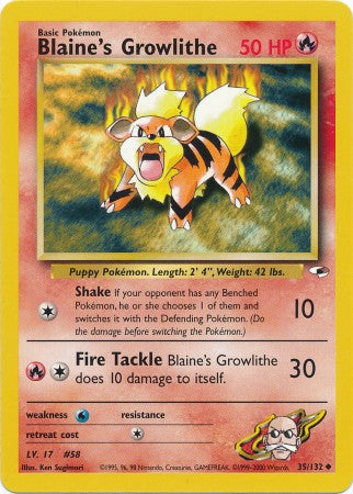 Blaine's Growlithe - 35/132 - Uncommon