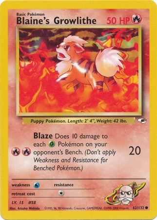 Blaine's Growlithe - 62/132 - Common