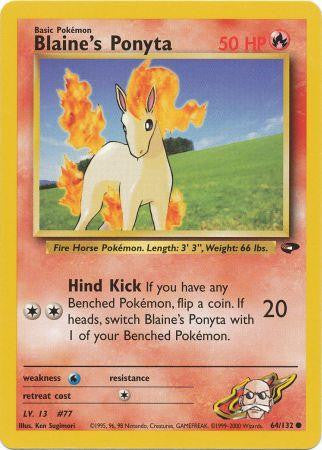 Blaine's Ponyta - 64/132 - Common - Damaged