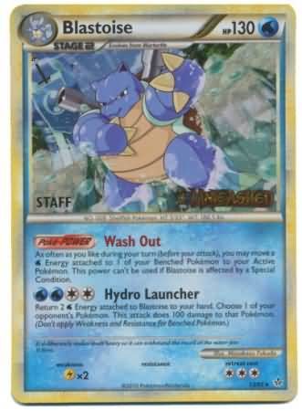 Blastoise Pre-Release STAFF - 13/95 - Holo Rare Promo