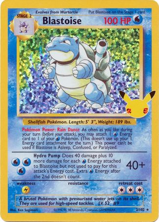 Blastoise 25th Celebrations - 2/102 - Holo Rare