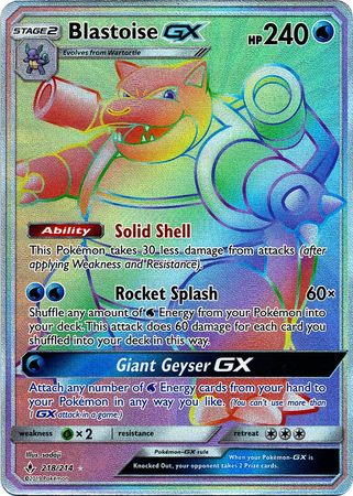 Blastoise GX Hyper Rare - 218/214 - Hyper Rare