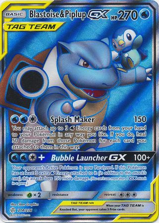 Blastoise & Piplup GX Full Art - 214/236 - Ultra Rare