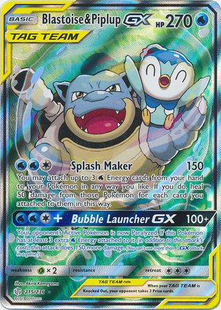 Blastoise & Piplup GX Full Art - 215/236 - Ultra Rare