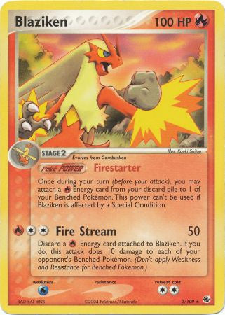 Blaziken - 3/109 - Rare - Non Holo Theme Deck