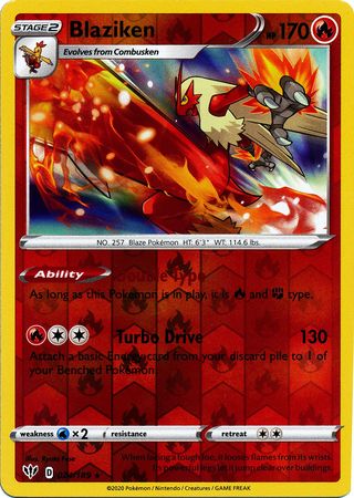 Blaziken - 24/189 - Holo Rare Reverse Holo