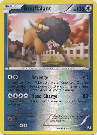 Bouffalant - 91/114 - Rare Reverse Holo