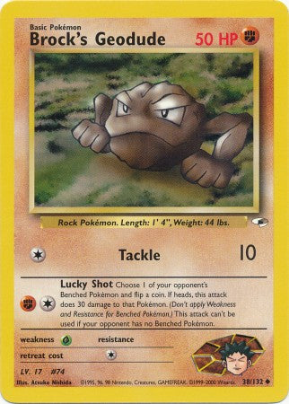 Brock's Geodude - 38/132 - Uncommon
