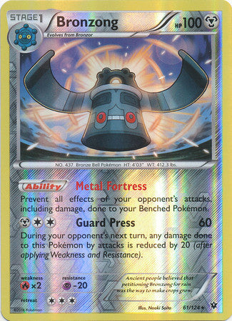 Bronzong - 61/124 - Rare Reverse Holo