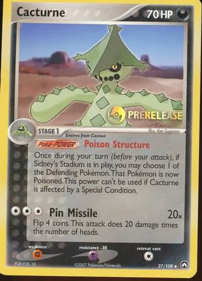 Cacturne Pre-Release - 27/108 - Uncommon