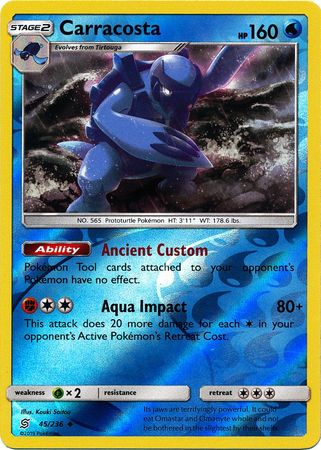 Carracosta - 45/236 - Uncommon Reverse Holo
