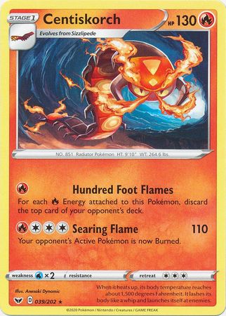 Centiskorch - 39/202 - Rare