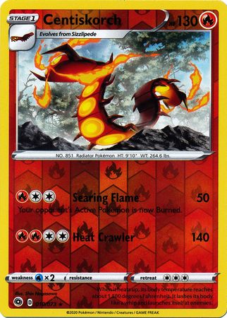 Centiskorch - 10/73 - Holo Rare Reverse Holo