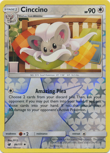 Cinccino - 86/111 - Uncommon Reverse Holo