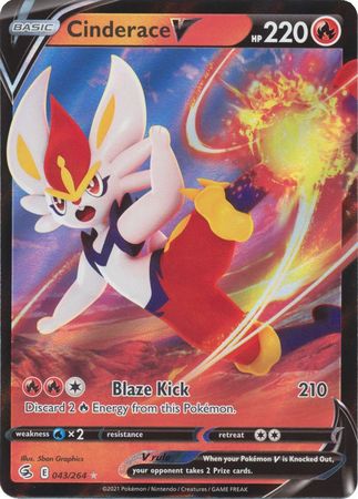 Cinderace V - 43/264 - Ultra Rare