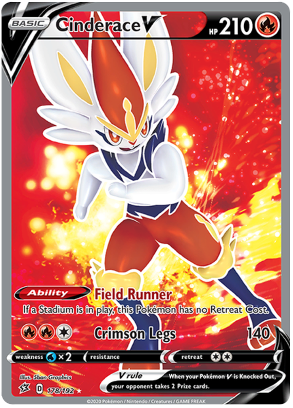 Cinderace V Full Art - 178/192 - Ultra Rare