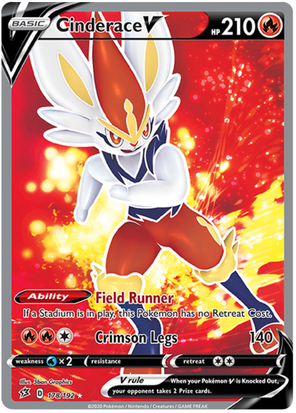 Cinderace V Full Art - 178/192 - Ultra Rare