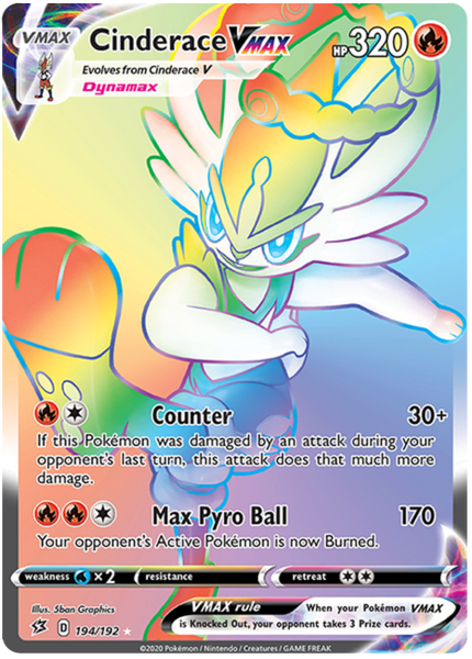 Cinderace VMAX Hyper Rare - 194/192 - Hyper Rare
