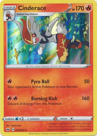 Cinderace - 35/202 - Holo Rare