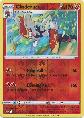 Cinderace - 35/202 - Holo Rare Reverse Holo
