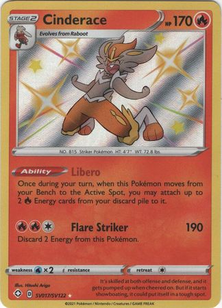 Cinderace - SV17/SV122 - Shiny Rare