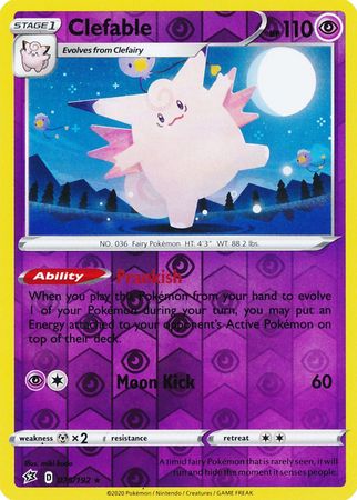 Clefable - 75/192 - Holo Rare Reverse Holo