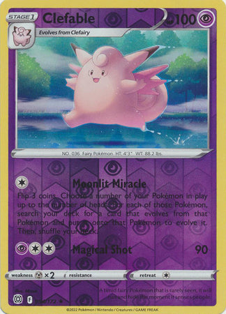 Clefable - 54/172 - Rare Reverse Holo