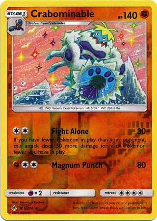 Crabominable - 105/214 - Rare Reverse Holo