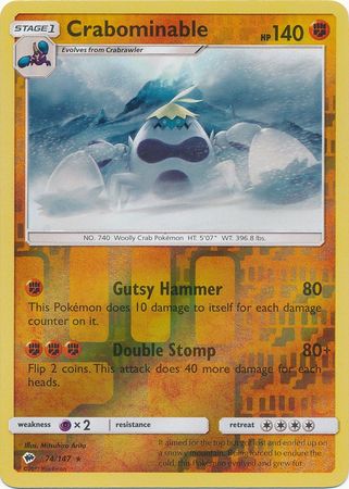 Crabominable - 74/147 - Rare Reverse Holo