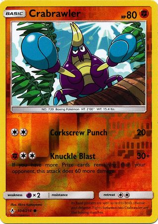 Crabrawler - 104/214 - Common Reverse Holo