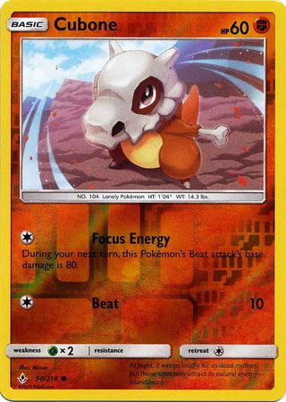 Cubone - 90/214 - Common Reverse Holo