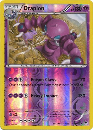 Drapion - 54/122 - Rare Reverse Holo