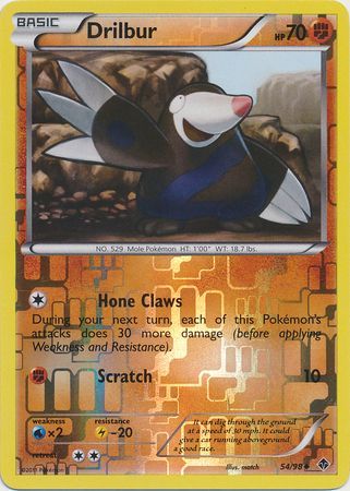 Drilbur - 54/98 - Uncommon Reverse Holo