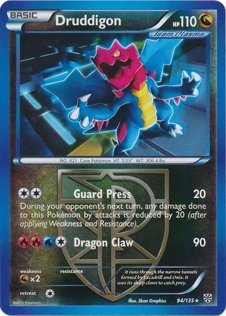 Druddigon - 94/135 - Rare Reverse Holo