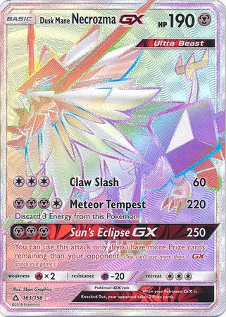 Dusk Mane Necrozma GX Hyper Rare - 163/156 - Hyper Rare
