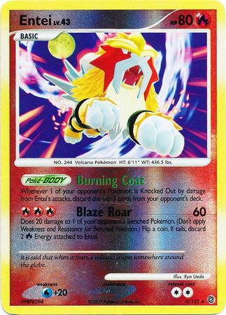 Entei   4/132   Holo Rare Reverse Holo