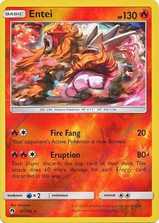 Entei - 47/214 - Rare Reverse Holo