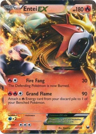 Entei Ex - 13/108 - Ultra Rare