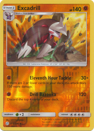 Excadrill - 115/236 - Holo Rare Reverse Holo