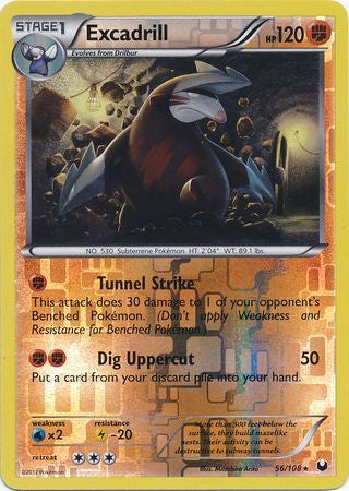 Excadrill - 56/108 - Rare Reverse Holo