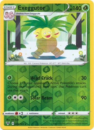 Exeggutor - 5/185 - Rare Reverse Holo