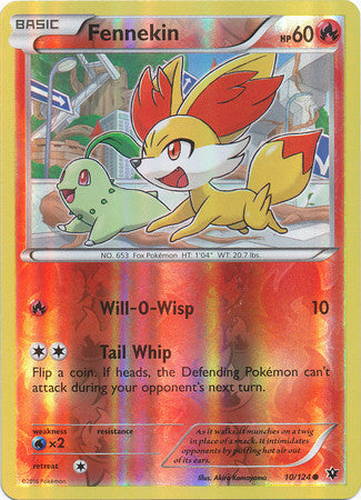 010/124 - Fennekin - Common Reverse Holo