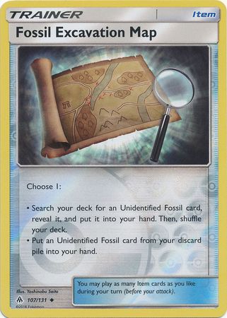 Fossil Excavation Map - 107/131 - Uncommon Reverse Holo