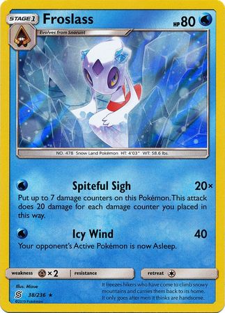 Froslass - 38/236 - Rare - Non Holo Theme Deck