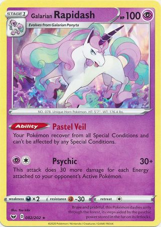 Galarian Rapidash - 82/202 - Rare