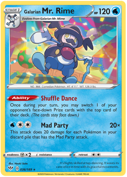 Galarian Mr. Rime - 36/189 - Rare